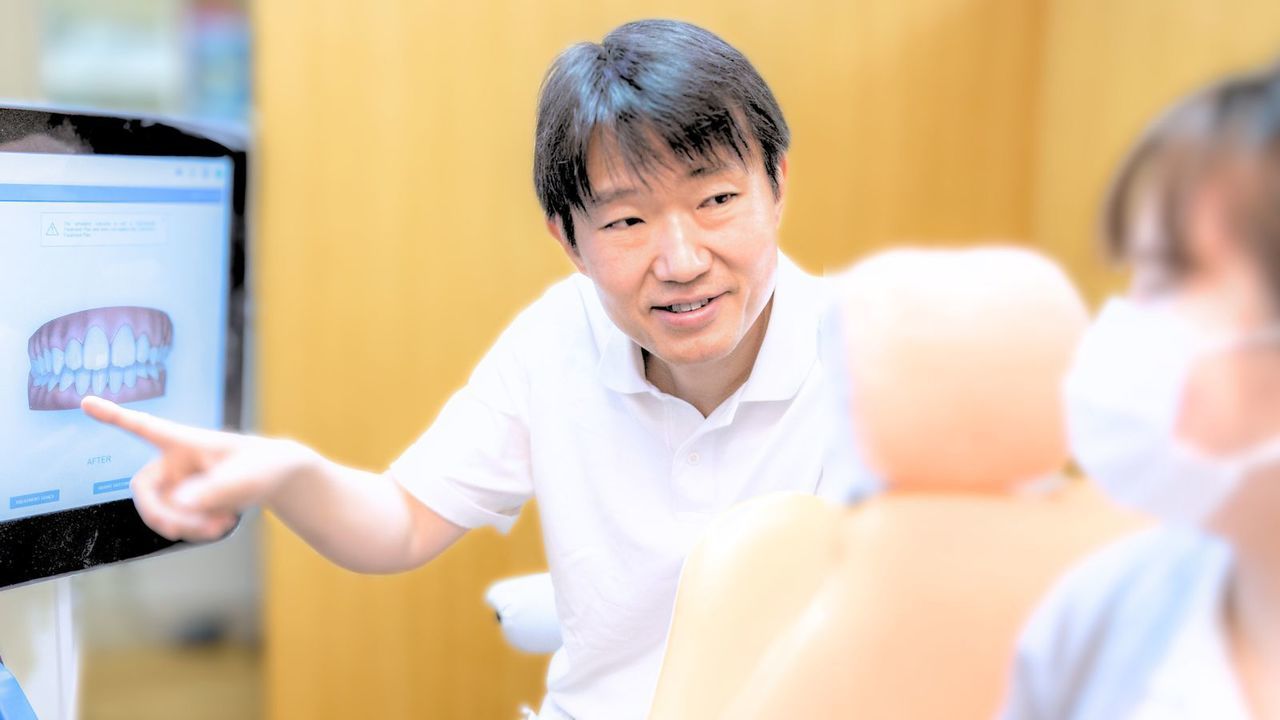 院長による説明風景